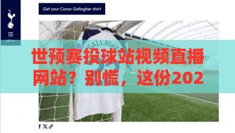 世预赛投球站视频直播网站？别慌，这份2026观赛指南请收好【世预赛投球站视频直播网站】全攻略