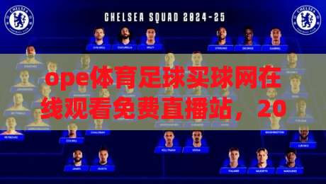 ope体育足球买球网在线观看免费直播站，2026年足球迷的终极观赛方案（ope体育足球买球网）你试过没有？